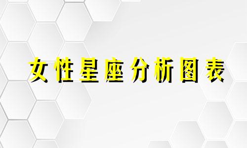 女性星座分析图表 揭示十二星座女性格特点的星座大揭秘