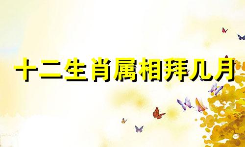 十二生肖属相拜几月 生肖按月份排列顺序是什么" 可以改写为 "十二生肖属相拜几月 生肖
