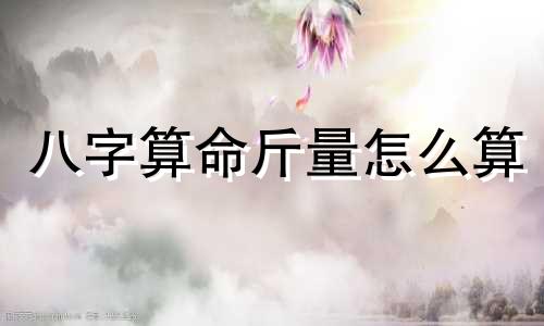 八字算命斤量怎么算 出生年月日斤两查询表,命运怎么算斤两
