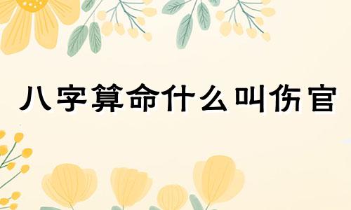 八字算命什么叫伤官 什么伤官八字是什么意思