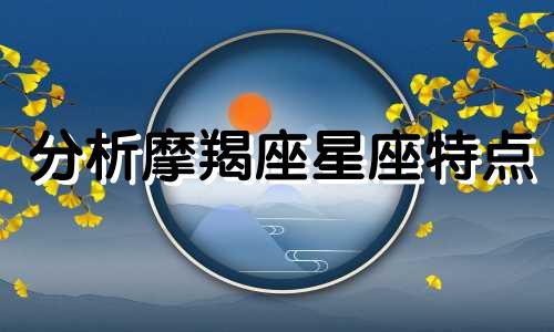分析摩羯座星座特点 摩羯座的特征摩羯座是十二星座中最有耐心、最踏实的星座之一。他们