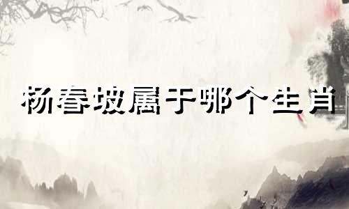 杨春坡属于哪个生肖 赵五娘送宝，一去不回头，猜一个生肖