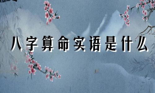 八字算命实语是什么 什么是八字算命