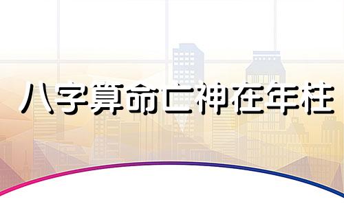 八字算命亡神在年柱 八字亡神煞入命怎么化解 命带亡神是吉还是凶