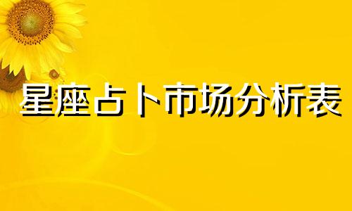 星座占卜市场分析表 关于十二星座占卜可以改写为十二星座占卜市场分析表。