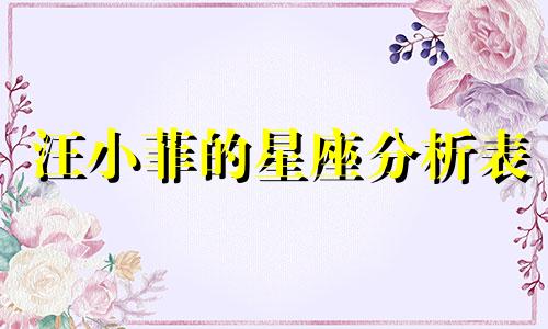 汪小菲的星座分析表 汪小菲属于哪个星座