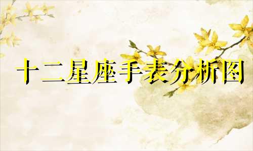 十二星座手表分析图 专为女生设计的十二星座专属手表