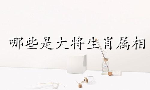 哪些是大将生肖属相 大将一定是什么动物