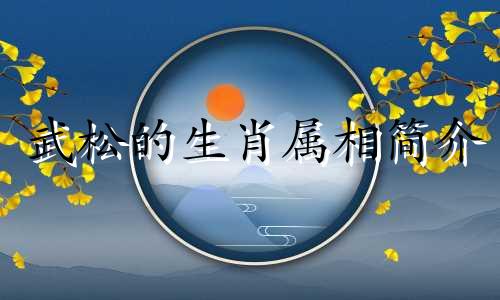 武松的生肖属相简介 求介武松是什么生肖