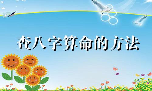 查八字算命的方法 怎么查自己的命理,怎么查询自己的八字