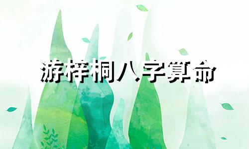 游梓桐八字算命 五行含木的男孩名字