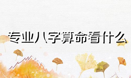 专业八字算命看什么 专业八字算命一般会看哪些方面