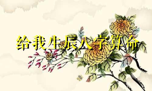 给我生辰八字算命 如何计算自己的生辰八字,自己生辰八字怎么算 