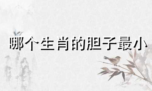 哪个生肖的胆子最小 什么生肖是胆小的
