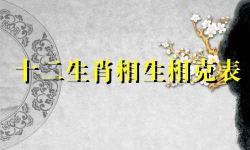 十二生肖相生相克表 十二生肖相冲相克表的可以改写为十二生肖相生相克表