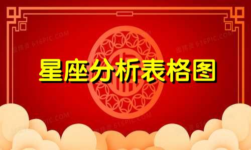 星座分析表格图 上升星座查询分析