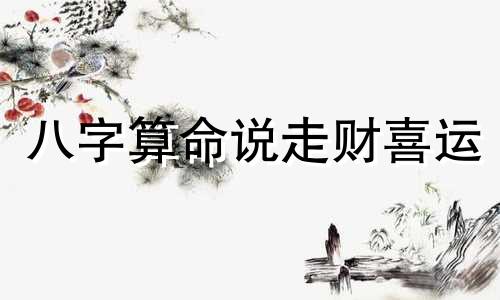 八字算命说走财喜运 如何在八字里看一个人有没有财运 