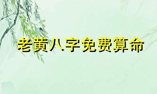 老黄八字免费算命 农历免费算命无需求助，最准确的老黄历算命