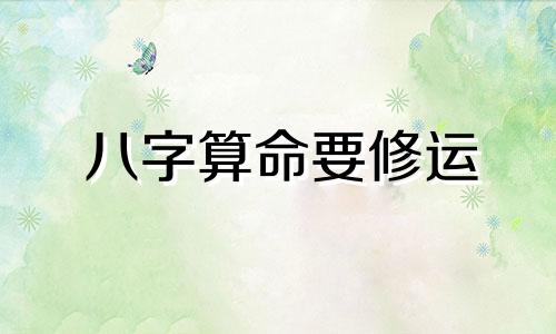 八字算命要修运 八字算命的准确性多少,有什么用,如何弥补