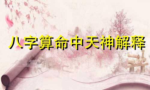 八字算命中天神解释 请问八字排盘出来的吉神凶煞代表什么 这个盘是否意味着晚婚