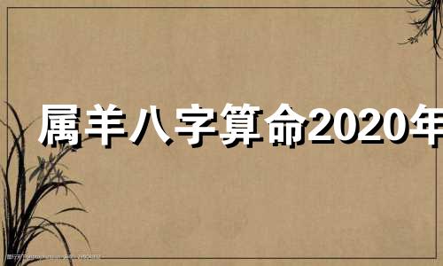 属羊八字算命2020年 2020上半年属羊人生运势大解析