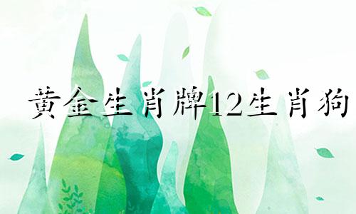 黄金生肖牌12生肖狗 十二生肖属相适合佩戴的黄金首饰