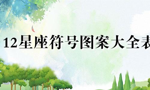 12星座符号图案大全表