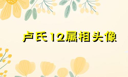 卢氏12属相头像 十二生肖中有姓周的吗？