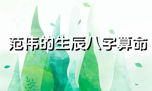范伟的生辰八字算命 了解生辰八字及其计算方法