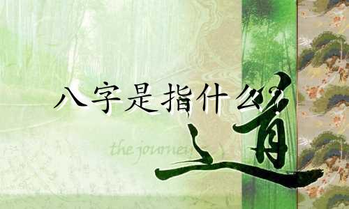 八字是指什么？