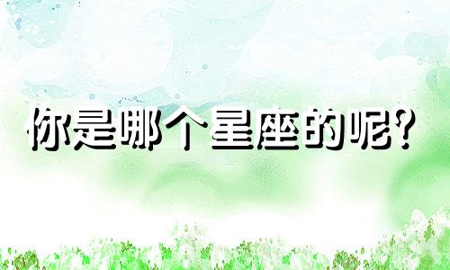 你是哪个星座的呢？