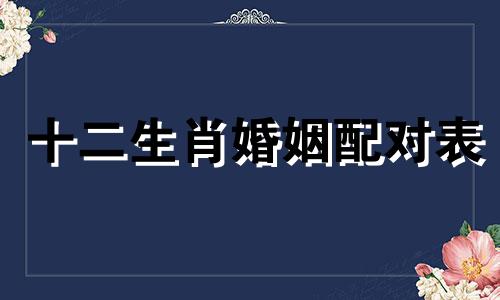 十二生肖婚姻配对表 男女属相合婚详细配对表