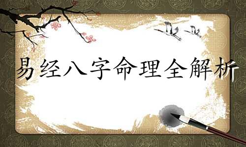 易经八字命理全解析 免费洞察一生运程图解，周易生辰八字精批19880812