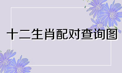 十二生肖配对查询图 精准查找十二生肖搭配,最准确的十二生肖配对表