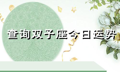 查询双子座今日运势 今日运气，今日星座运程，佛滔算命网