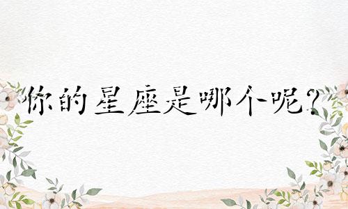 你的星座是哪个呢？